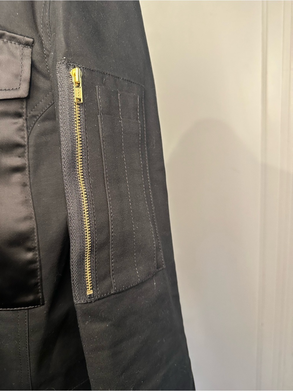 CAbi Black Utility Jacket with Satin Pocket Accents - Picture 5 of 13